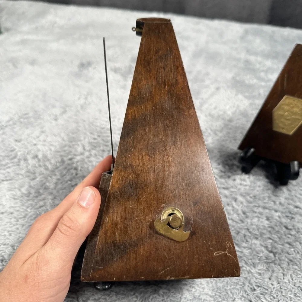 Antique Seth Thomas Wood Wind Up Metronome De Maelzel Working Condition